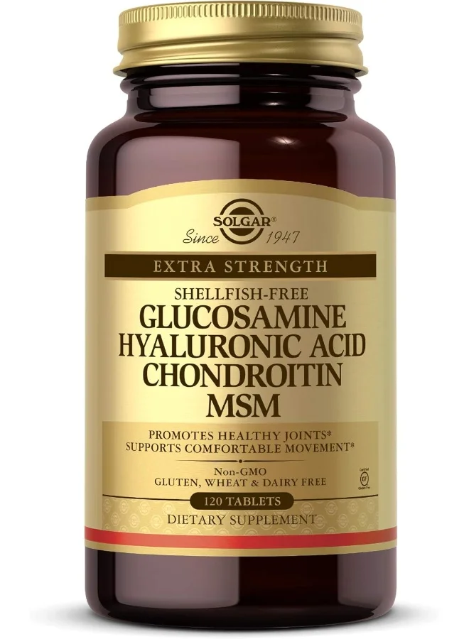 Solgar Glucosamine Hyaluronic Acid Chondroitin MSM Complex (120 Tablets) mbah1