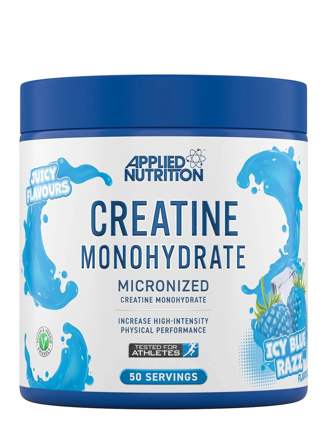 Applied Nutrition Micronized Creatine Monohydrate Powder (Icy Blue Razz, 250g) Premium Performance Supplement for Athletes o38br