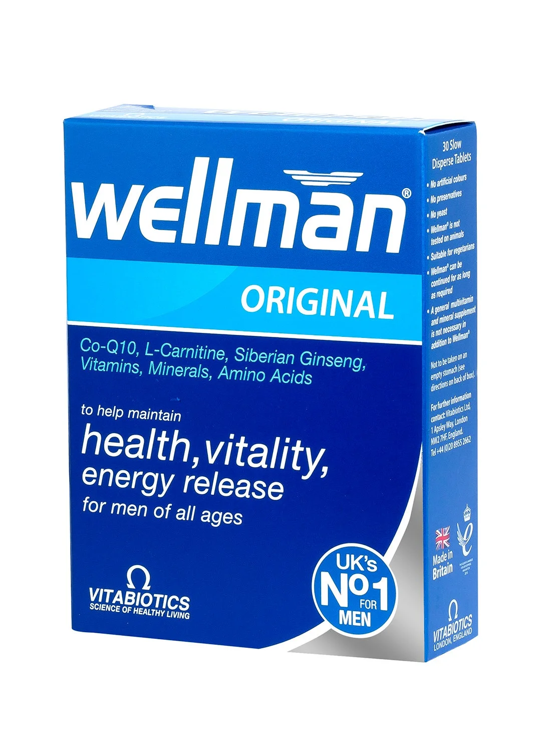 Wellman Original Multivitamin Supplement for Men (30 Tablets) ldfia