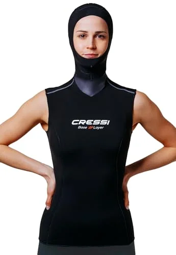 Premium Thermal Hooded Base Layer Vest for Diving and Water Sports (Black, Medium) gmsqf