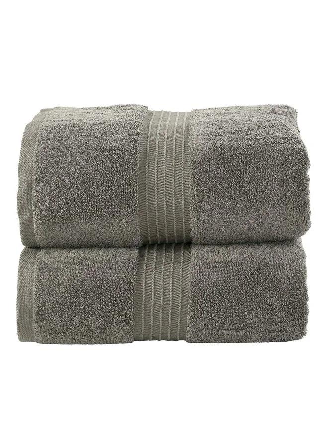 Bliss Casa Premium 2-Piece Bath Sheet Set, Combed Cotton 550 GSM Highly Absorbent Hotel Quality Towels (Grey, 80x190cm) 0f0jd