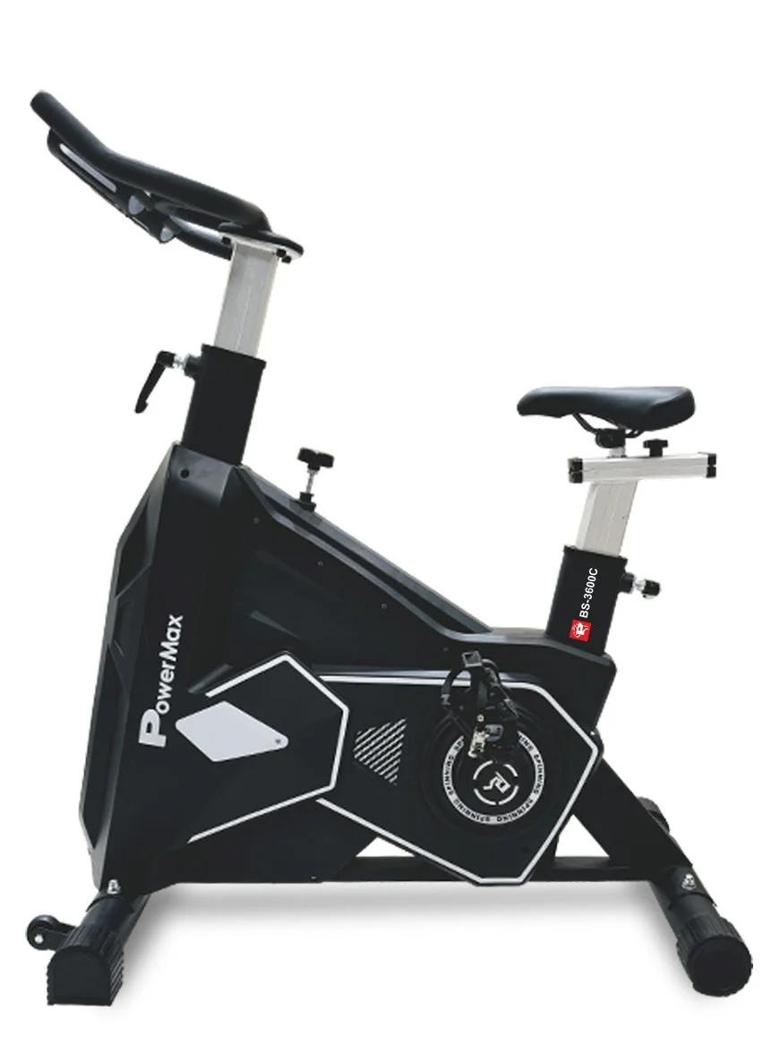 Commercial Spin Exercise Bike with 24kg Flywheel and Adjustable Seat (180kg Max User Capacity) j99sw