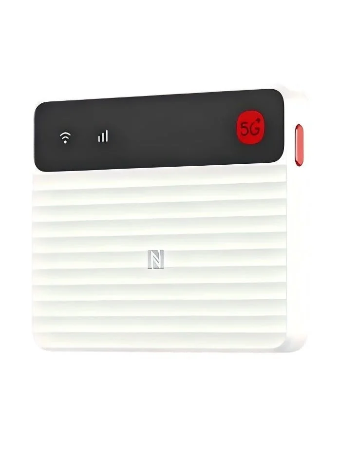 Portable 5G Wi-Fi 6 Router Dual-Band Wireless Hotspot with NFC and Dual SIM (White) bbzdk