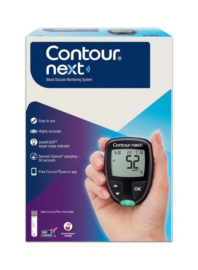 Ascencia Next Care Blood Glucose Monitoring System Premium Digital Health Tracker (1 Unit) yxi96