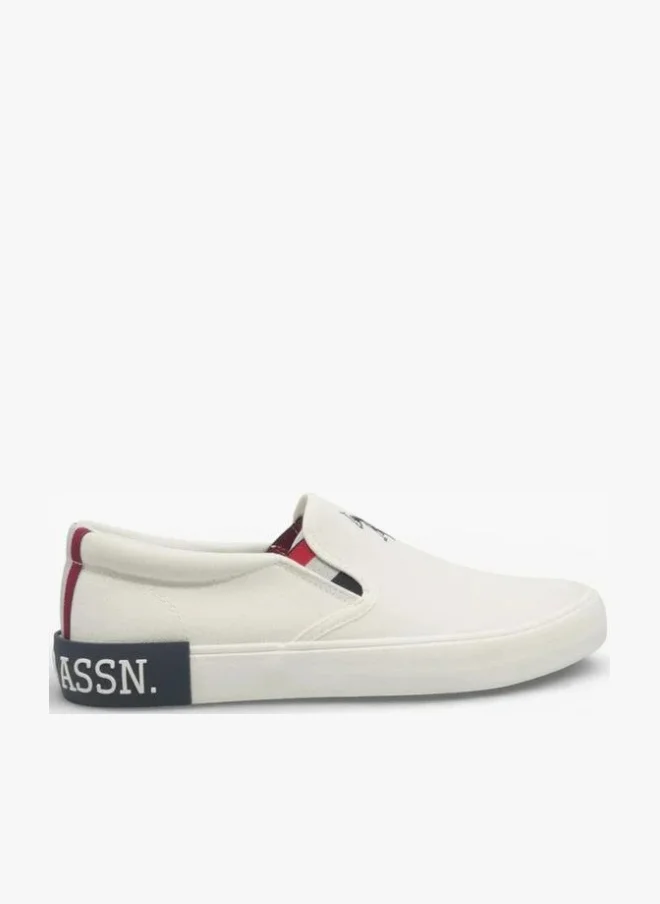 Premium Men Slip-On Canvas Sneakers Casual Lightweight Footwear for Everyday Comfort (White, 42 EU) jii54