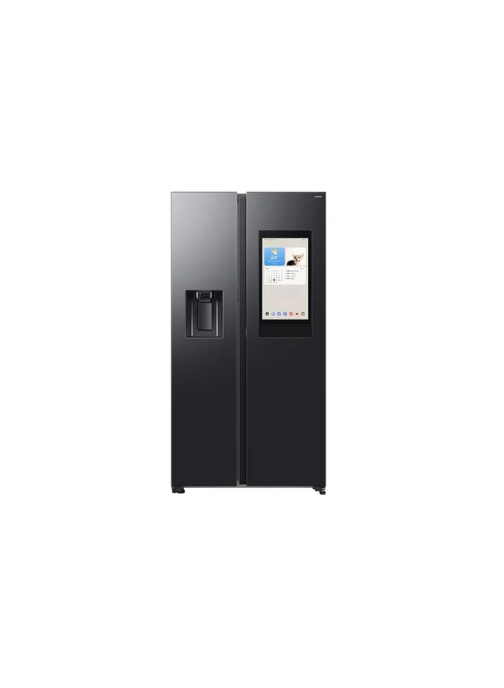 Ultra-HD Side-by-Side Smart Refrigerator with Family Hub Touchscreen Display (Black, 614L) b5fo8