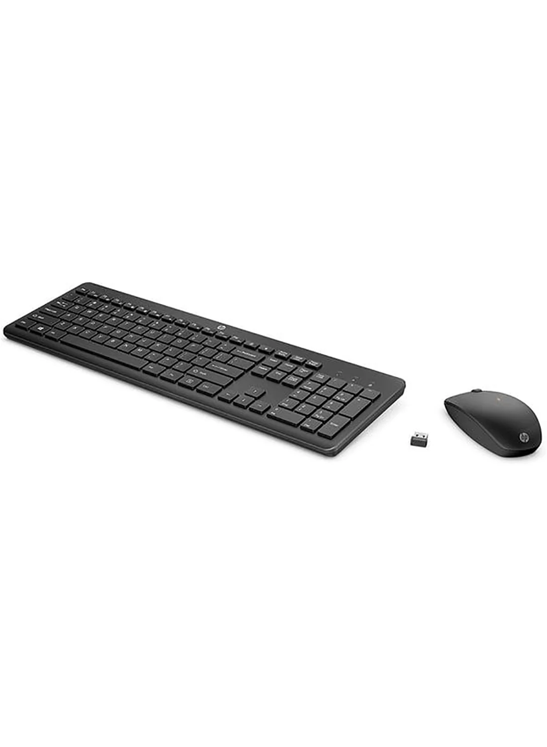 Wireless Keyboard and Mouse Combo Ergonomic Desktop Set (Black, Full-Size) wqiwm
