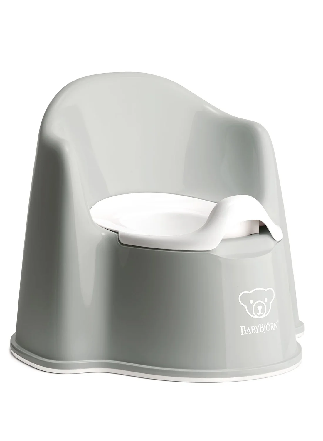 Premium Ergonomic Potty Training Chair for Toddlers (Grey and White, 1 Piece) bl15n