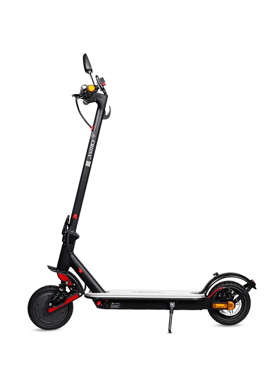 Crony Electric Scooter Foldable Urban Commuter with 250W Motor and 8-inch Shockproof Tires (Black, 120kg Capacity) 7l8qb
