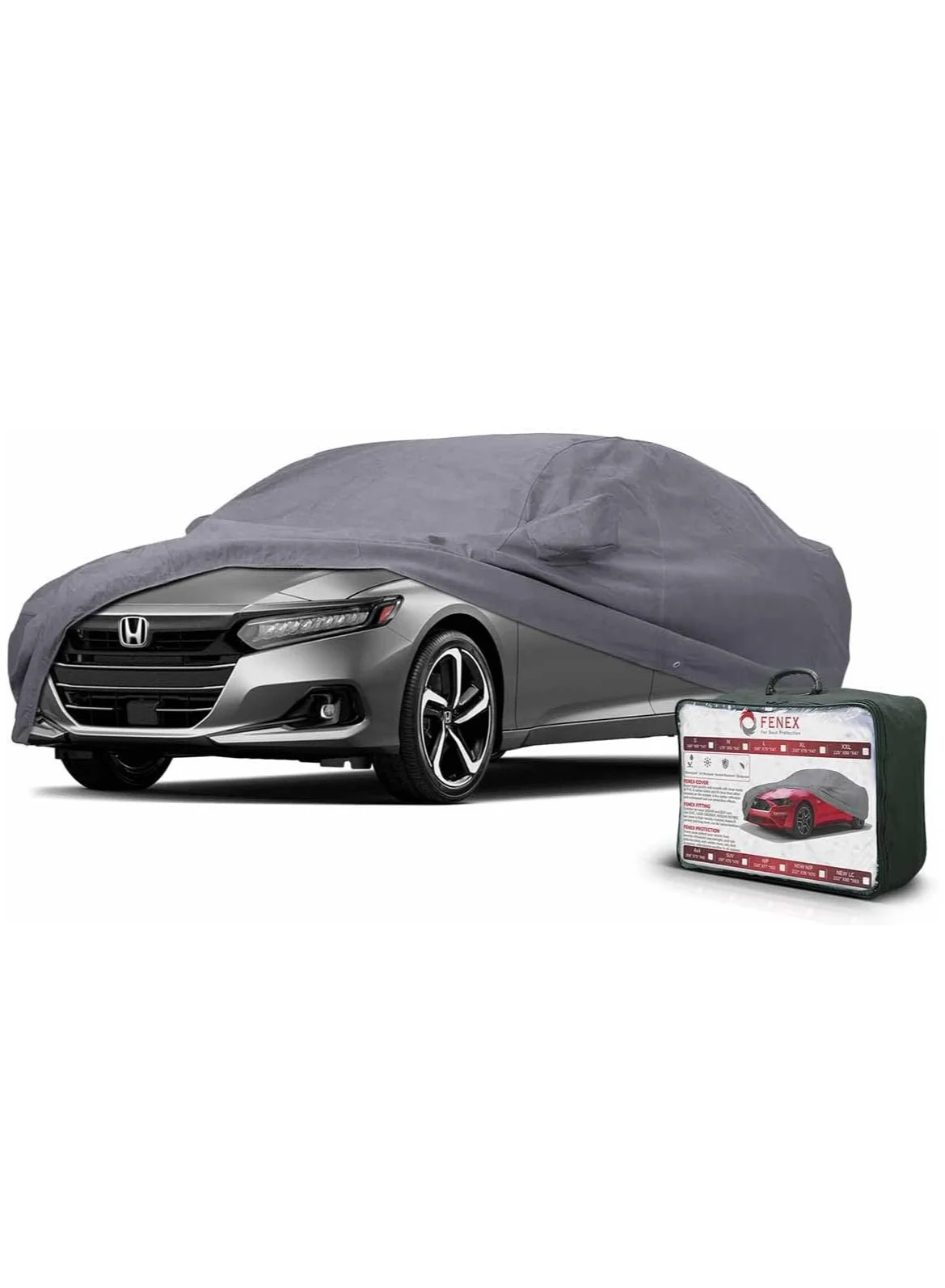 Fenex All-Weather Sedan Car Cover (XLarge, 533 x 177 x 121 cm) Waterproof UV-Resistant Protective Shield w5t8j