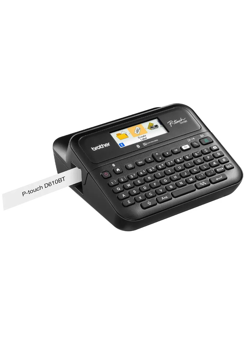 Premium Desktop Label Printer with Bluetooth Connectivity and Color LCD Display (Black) 9v77p