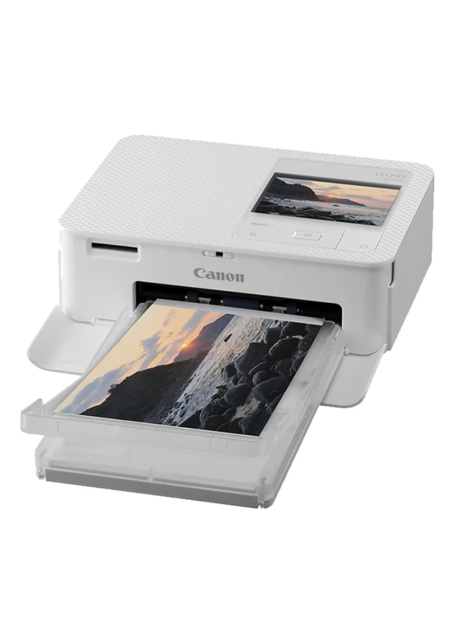 Compact Portable Photo Printer Wireless Instant Printing Device for Smartphones and Cameras (White) i8n5k