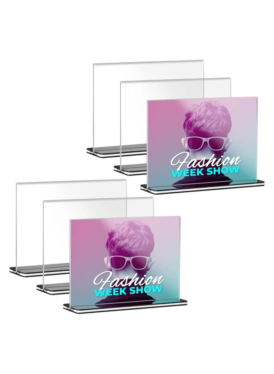 TPGP Acrylic Sign Holder A4 Double Sided Clear Display Stand for Menus and Flyers (29.7 x 21 cm, 6 Pack) 5za2k