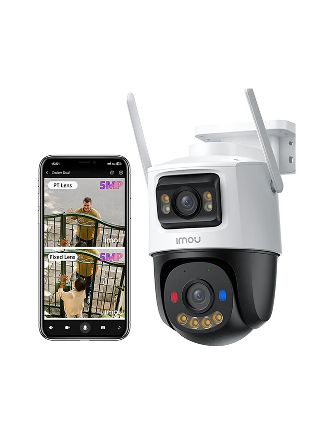 IMOU Cruiser Dual 2 Outdoor Security Camera (10MP Dual-Lens, Wi-Fi 6, AI Detection, IP66 Weatherproof, Two-Way Audio) rnqd1