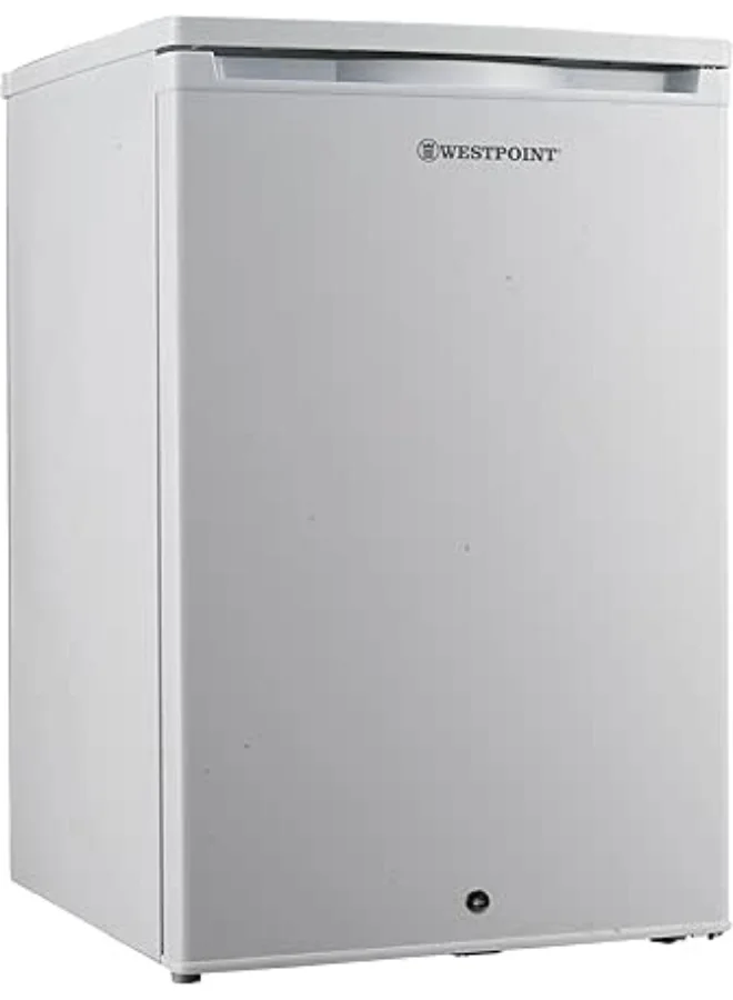Compact Vertical Freezer 102 Liters with 3 Storage Drawers and Security Lock (Silver, 102 L) ww3yd