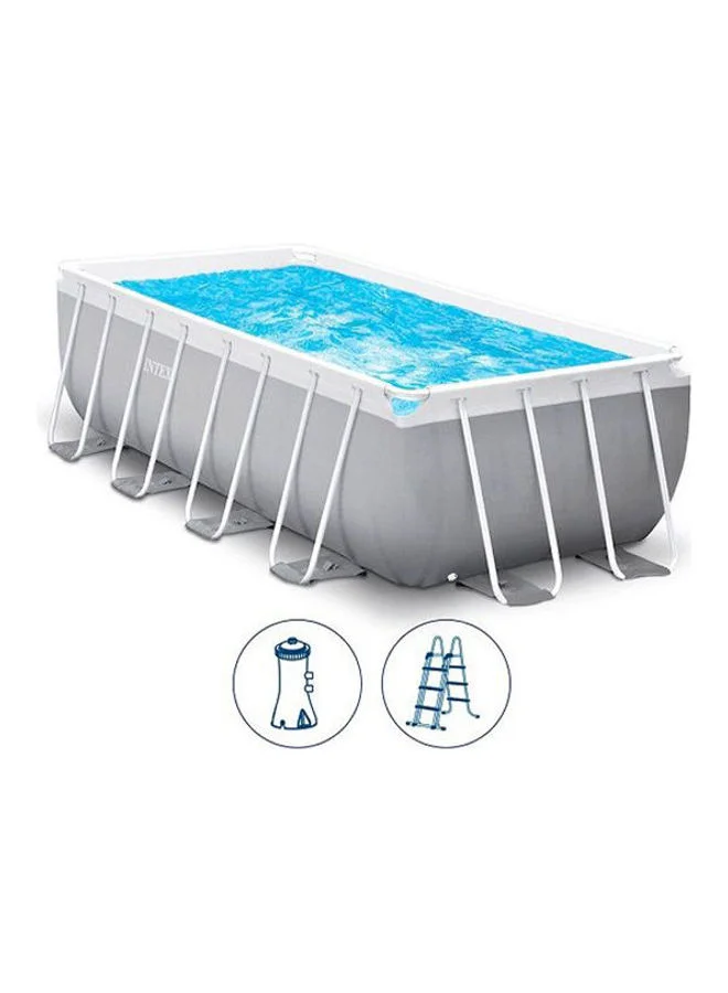 Premium Rectangular Prism Frame Swimming Pool Heavy-Duty Steel Construction for Backyard Family Recreation s9ie7
