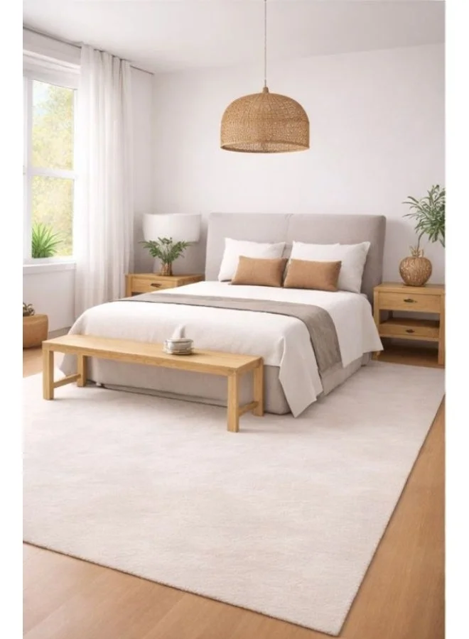 Home Auraa Horizon Shaggy Area Rug Premium Anti-Slip Floor Carpet for Living Room and Bedroom (Beige, 200 x 300 cm) qz99n