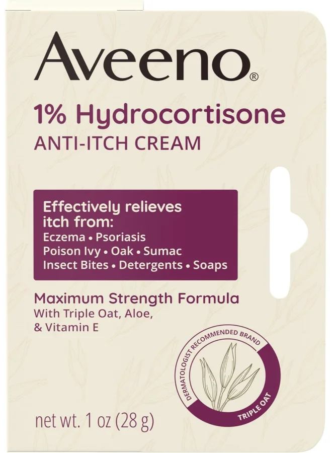 Premium Hydrocortisone Anti-Itch Cream for Skin Relief (28g) y96oj