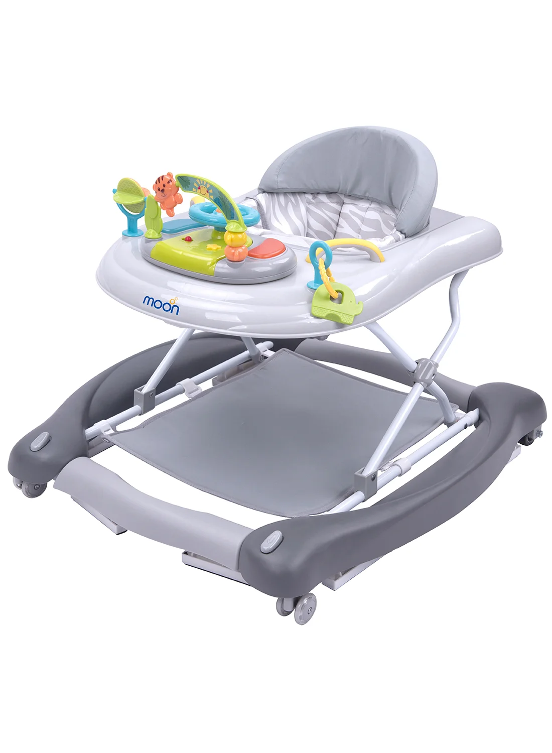 Moon 4-in-1 Baby Walker and Jumper with Removable Music Box and Padded Seat (Jungle Theme, 6-18 Months) 6273i