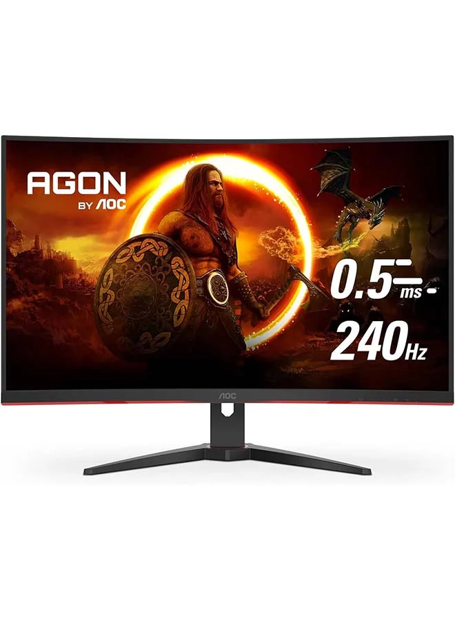 AOC 31.5-Inch Curved Gaming Monitor FHD VA Display (250Hz, 0.5ms, 1500R Curvature, Black) ggvn1