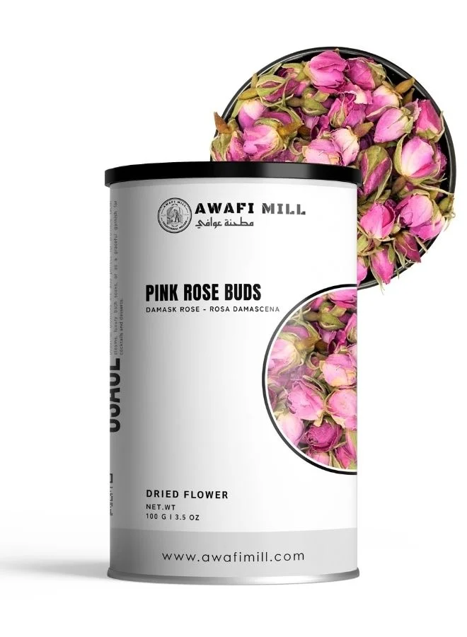 AWAFI MILL Dried Rose Buds Herbal Tea (Premium Food-Grade Floral Infusion) (100 g) y46u2
