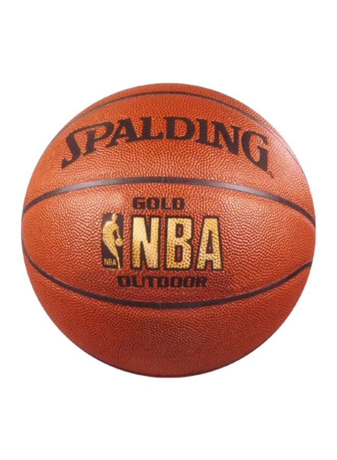 Premium Gold Outdoor Basketball Professional Grip Durable Rubber Surface (Size 7, 24 cm) ehbyw
