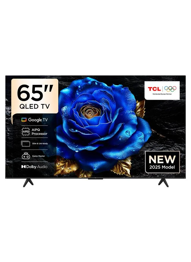 Premium 65 Inch 4K QLED Smart TV HDR 10+ Gaming Television with Dolby Atmos and Voice Control (Black, 165 cm) px83k