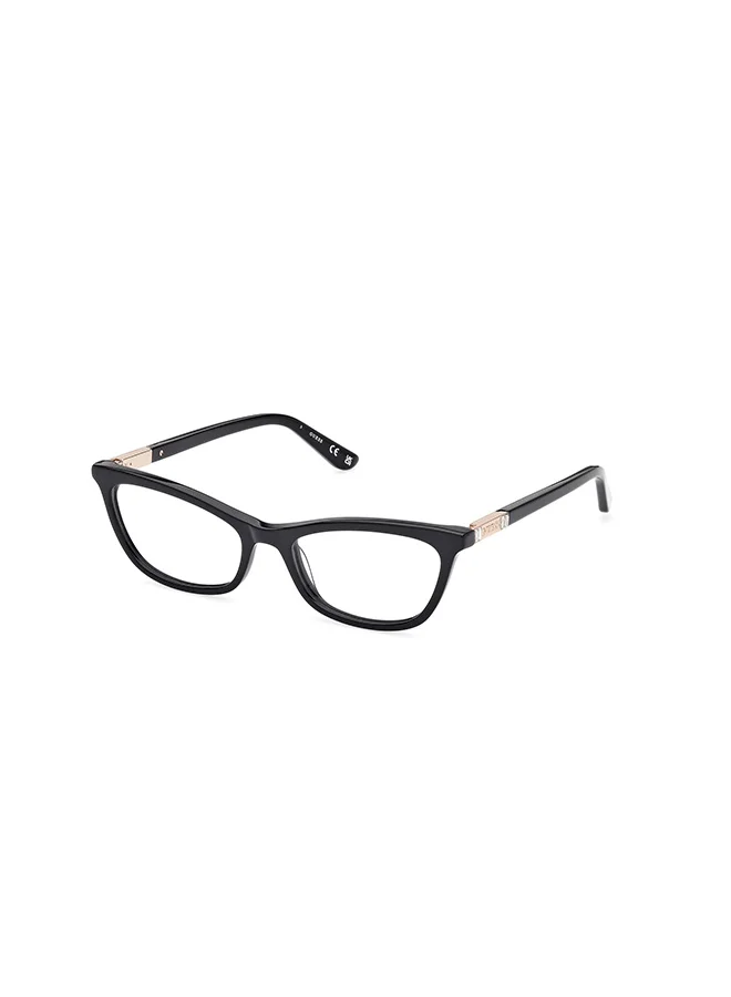 Premium Rectangular Eyeglass Frames for Women Shiny Black Lightweight Optical Eyewear (52 mm) kqfr9