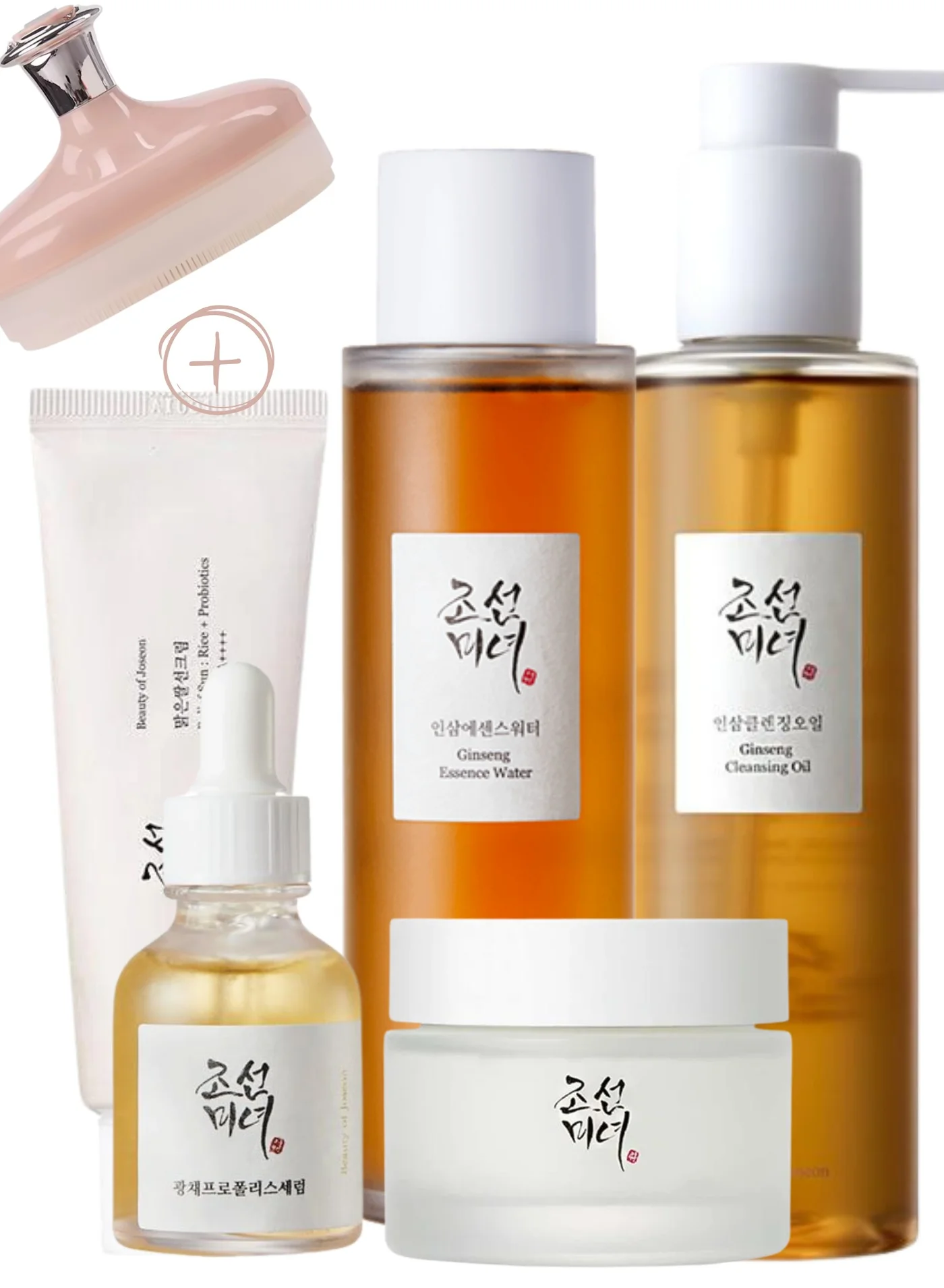 Premium Hydration Skincare Set with Ginseng Cleansing Oil, Essence, Serum, Cream & SPF50+ Sunscreen (490ml + 410ml) ozxed