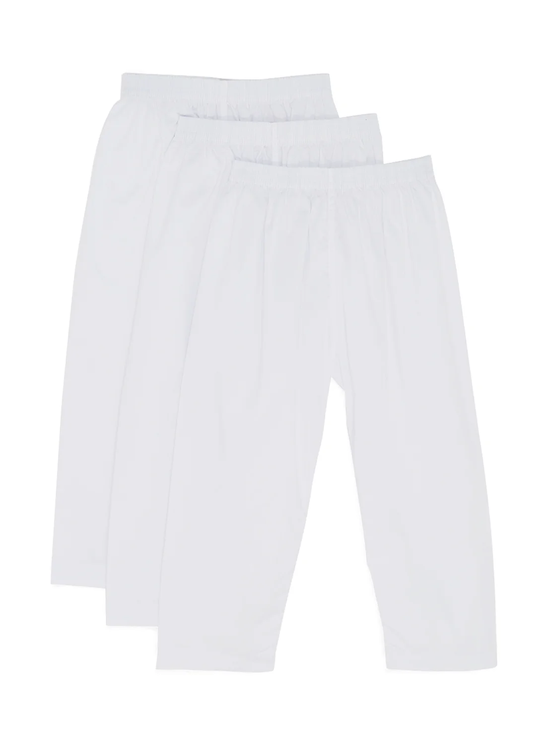 SLUGGER Long Sarwal Pants Set Premium Traditional Style (White, 3-Piece) 7lvsm