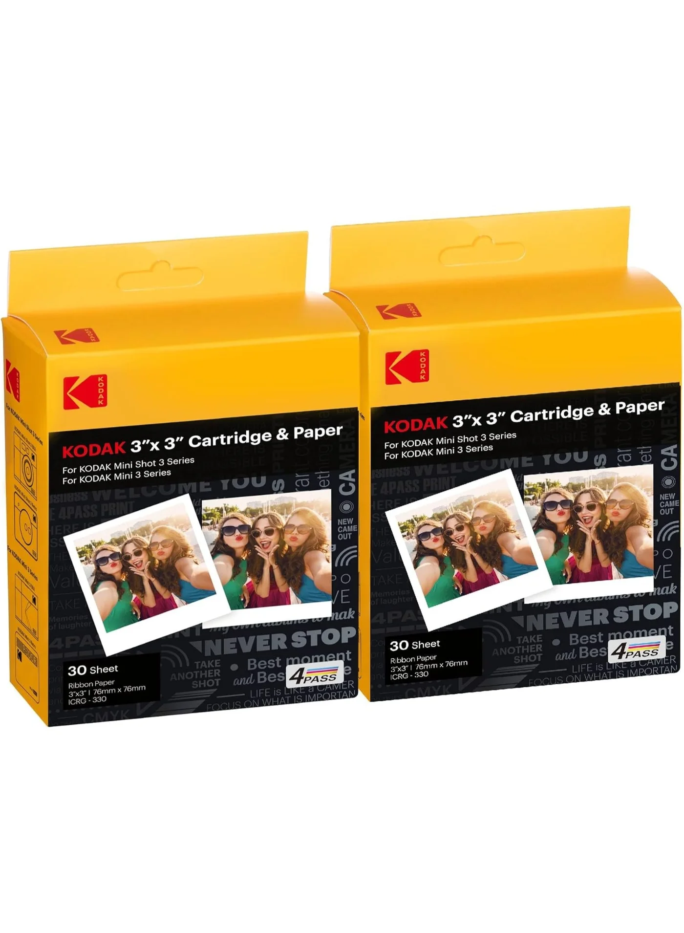 Premium Photo Paper Cartridge for Instant Cameras (7.5 x 7.5 cm, 60 Sheets) 3be99