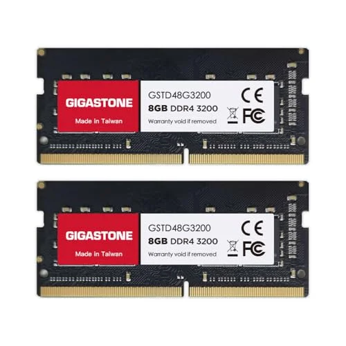 Gigastone 16GB DDR4 RAM Laptop Memory Kit (2x8GB, 3200MHz, SODIMM, 260-Pin) High Performance Notebook Upgrade iuse8