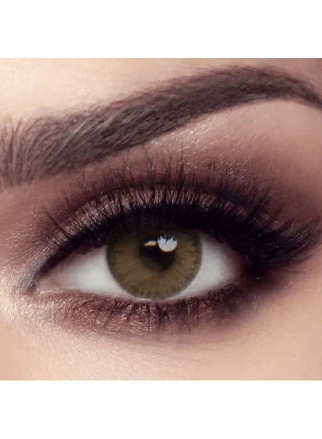 Bella Elite Green Olive Colored Contact Lenses (3-Month Disposable, Pack of 2) 456u4