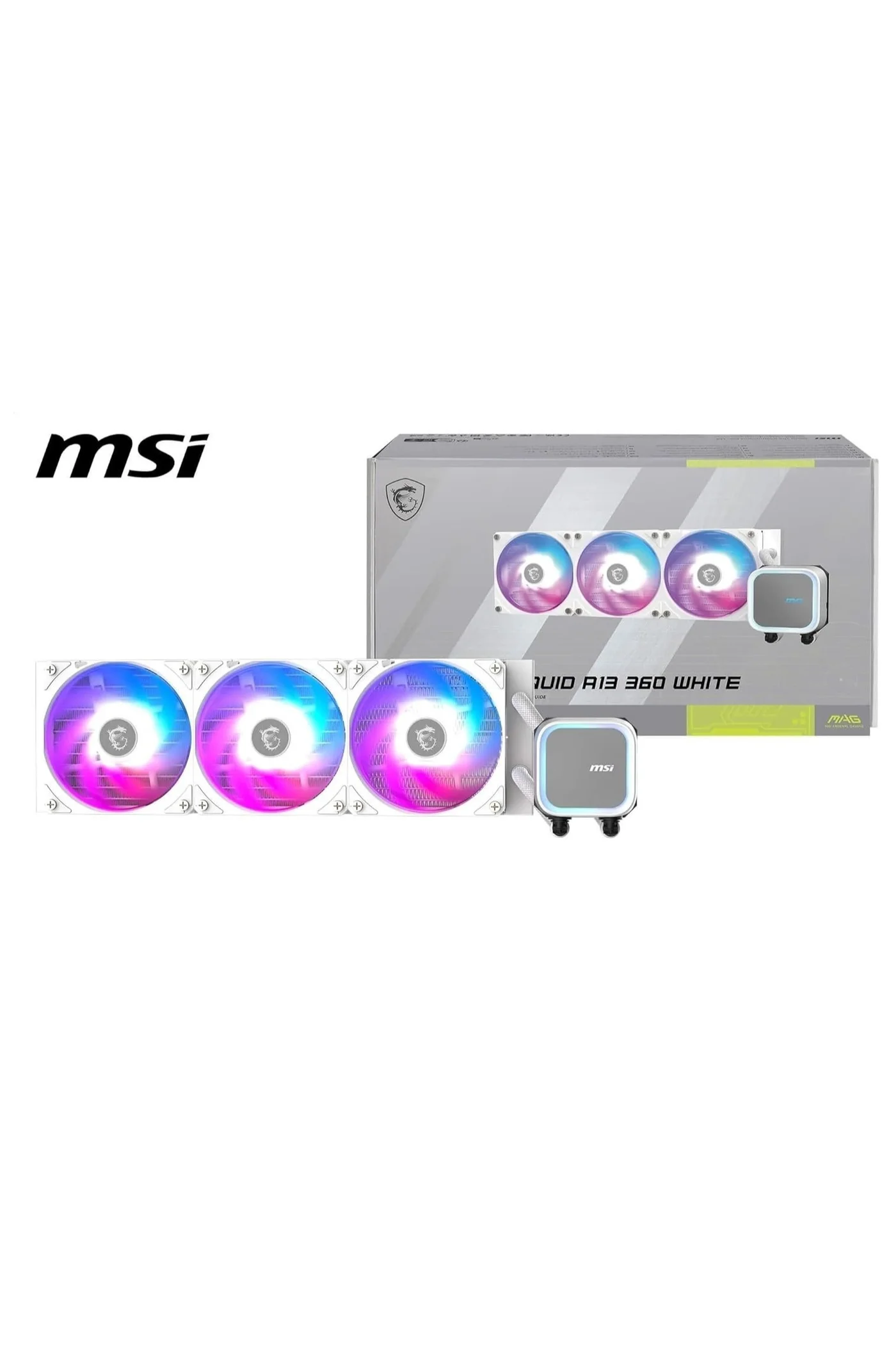 Premium 360mm ARGB Liquid CPU Cooler High-Performance Thermal Solution with Triple 120mm PWM Fans (White, 360mm) d7hzn