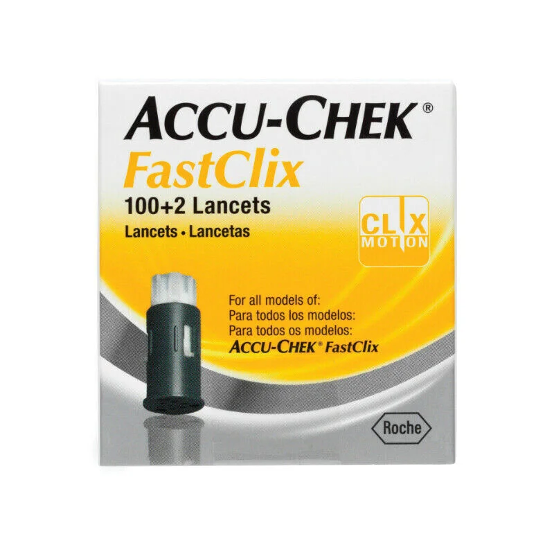 Accu-Chek Fastclix Lancet Device Refills (102 Count) Premium Blood Sampling Lancets for Accurate Monitoring hd9bh