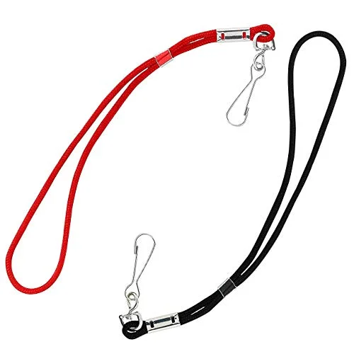 Premium Wrist Lanyard for Keys and Whistles - Heavy-Duty Secure Strap for Lifeguards and Water Sports (Black, 15 cm) ilvwi
