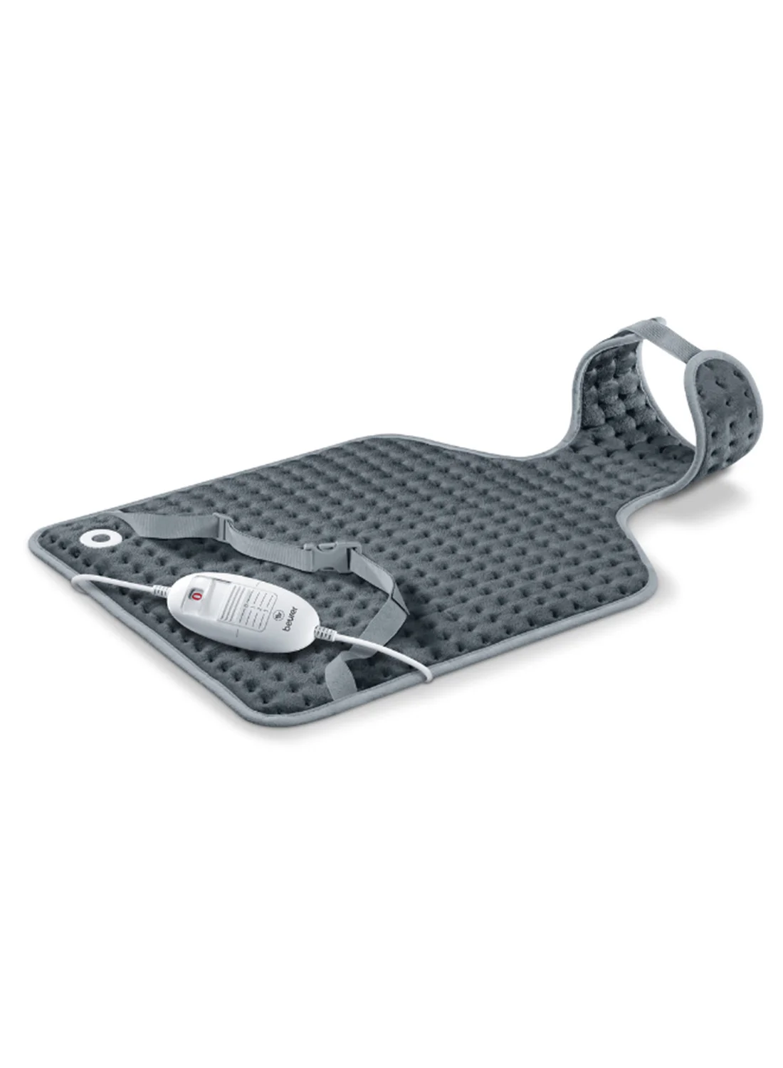 Beurer Cosy Heating Pad for Back and Neck Relief with Fast Heat-Up and Ultra Soft Fleece (Grey, 62 x 42 cm) 7xxew