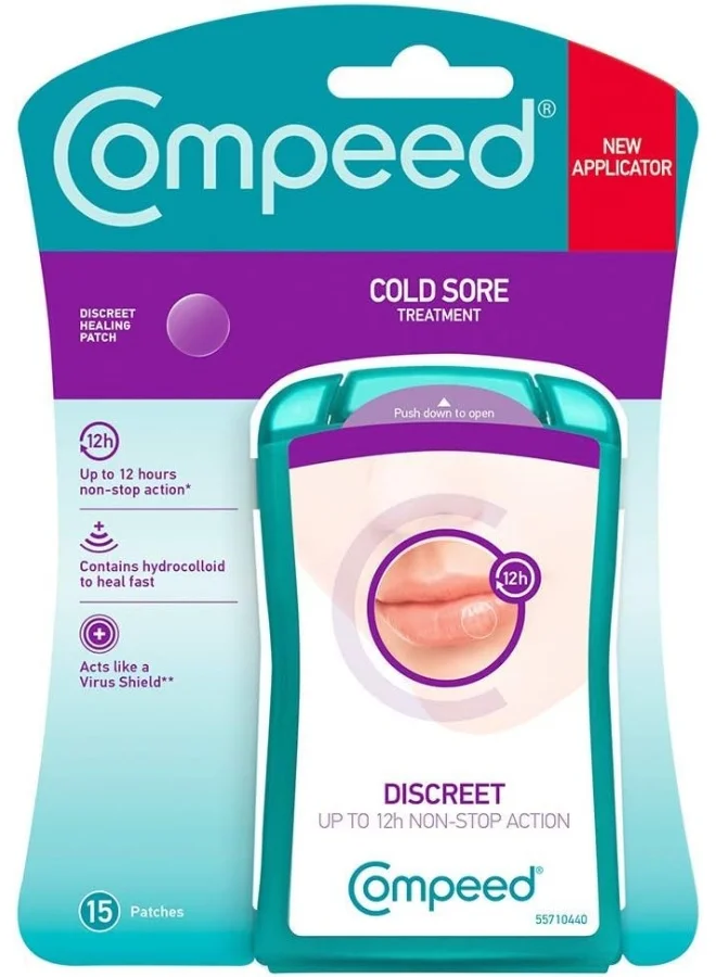 Discreet Cold Sore Healing Patches Premium Hydrocolloid Treatment (15 Count) yoiqc