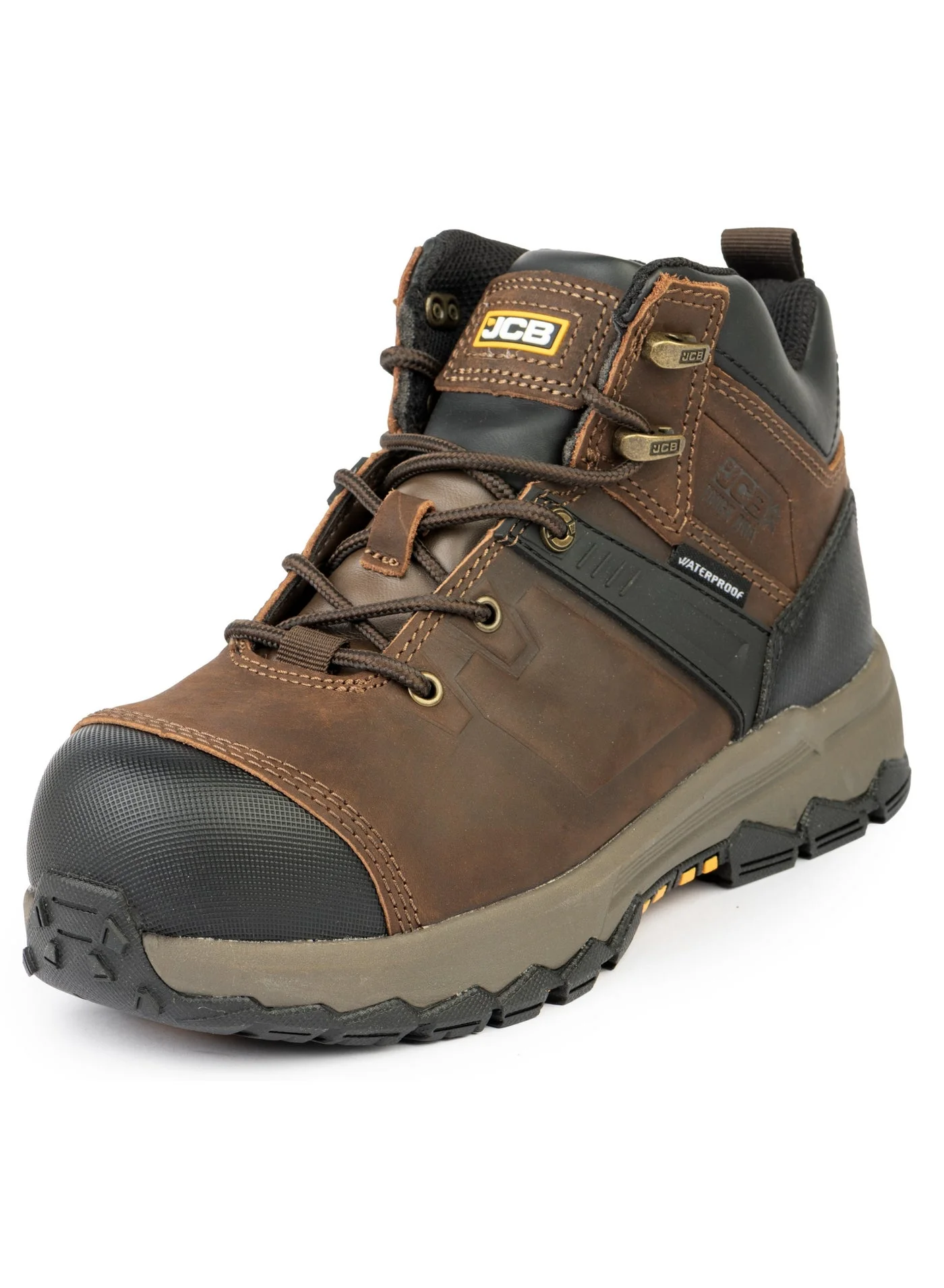 Premium Chukka Safety Shoes for Men Alloy Toe Waterproof Slip Resistant Work Boots (Mid Brown, 12.7 cm) 28zem