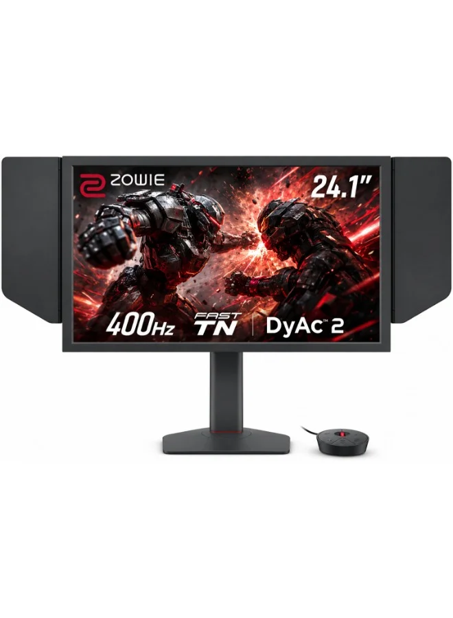 Premium 24.1 inch Esports Gaming Monitor 400Hz Fast TN Display with Shielding Hood and Adjustable Height (Grey, 24.1 inch) 001qg