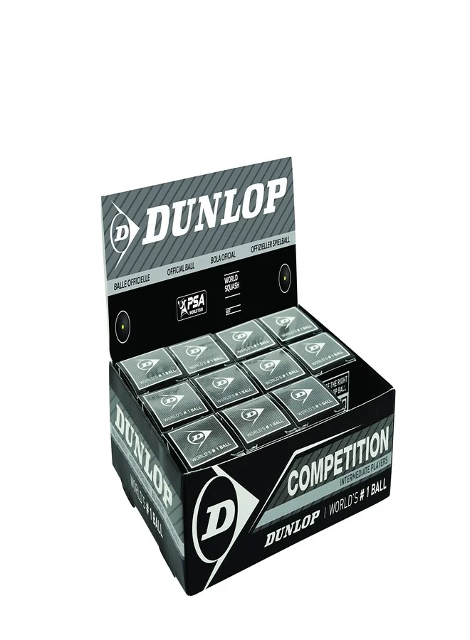 Dunlop Sports Single Dot Squash Ball Professional Performance Training Equipment (Black, 1 Unit) zfg2n