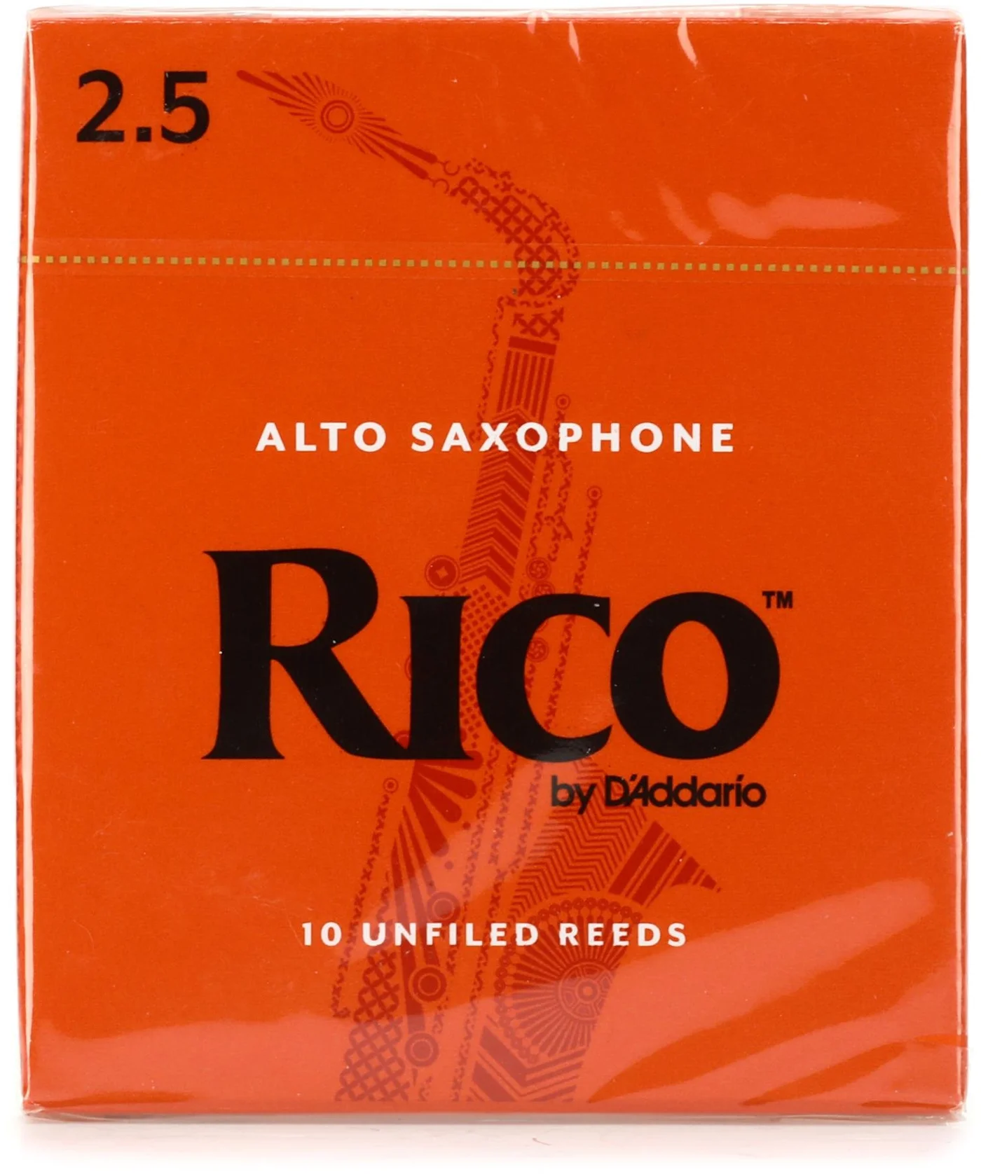 Rico by D'Addario Alto Saxophone Reeds (Strength 2.5, 10-Pack) saitm