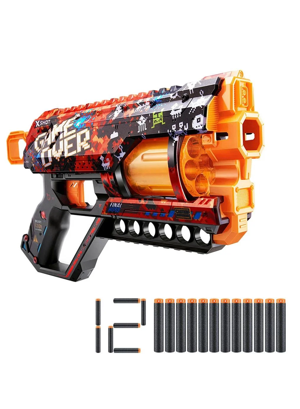 X-Shot Skins Griefer Foam Dart Blaster Premium Toy for Kids (12 Darts) 9ka19