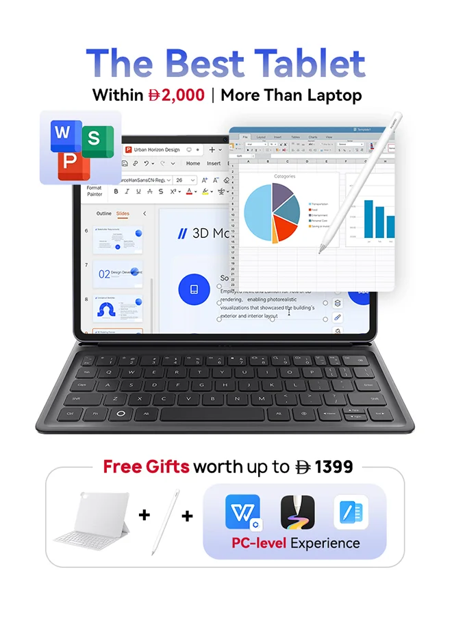 Smart 11.5-inch Tablet 2.5K 120Hz PaperMatte Display (8GB RAM, 256GB Storage, Gray) v7lkv