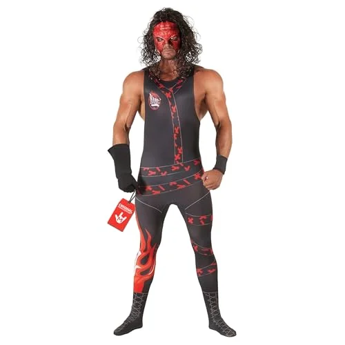 Professional Wrestling Character Mask for Adults (Large, One Size) sz61q
