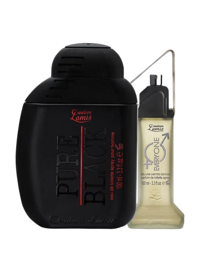 Creation Lamis Pure Black Eau de Toilette and Everyone Perfume Set (100 mL + 100 mL) omzqi
