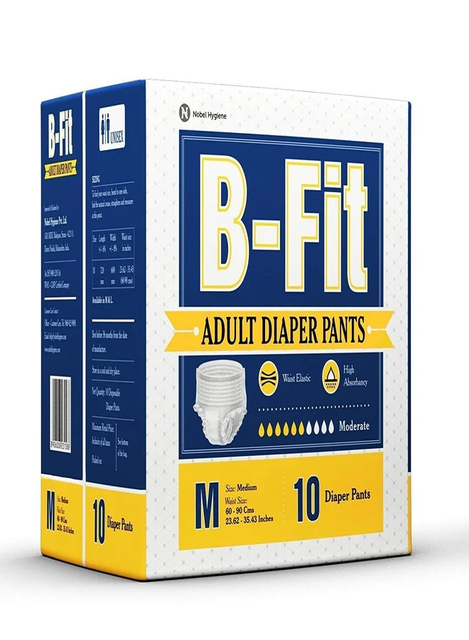B-Fit Adult Pull-Up Diaper Pants Premium Absorbent Incontinence Care (Medium, 50 Pieces) eej4s