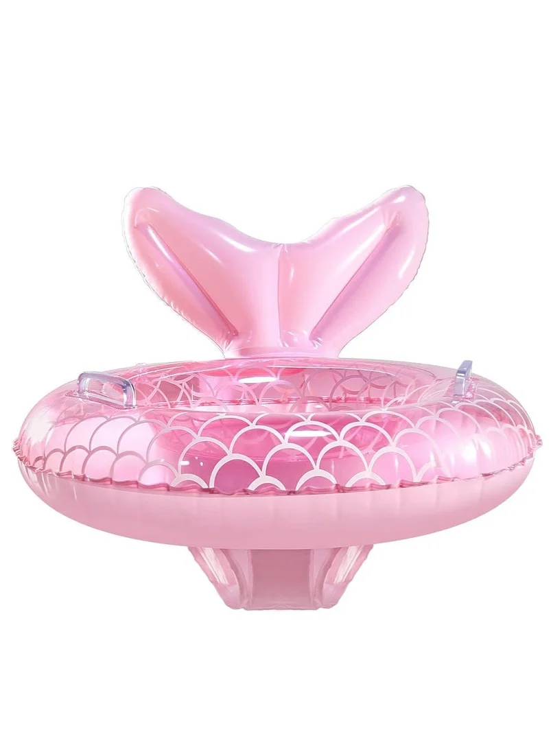 GIFT Inflatable Baby Swimming Float Ring with Safety Seat and Handle for Infants and Toddlers (Blue, 60 cm) 21u57