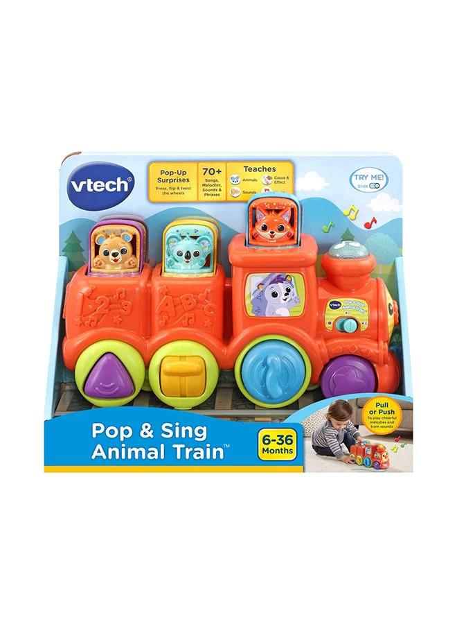Interactive Animal Train Musical Toy with Sound Effects and Developmental Features for Toddlers (Multicolor) m9803