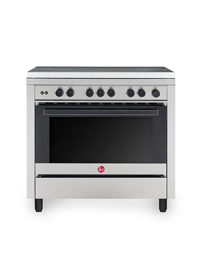 Hoover 90x60cm Full Gas Cooker with 5 Burners and Gas Oven (Silver, Stainless Steel) t5sw8
